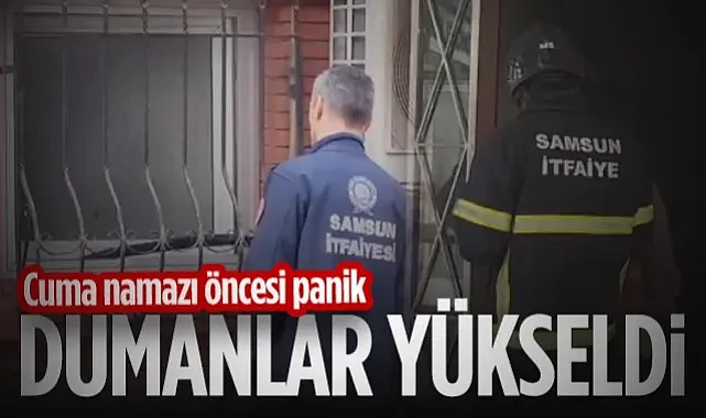 Cuma Namazı Öncesi Korkutan Yangın! Site Camii Dumanlar Altında Kaldı...