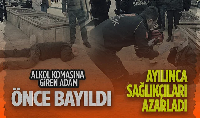 Samsun Cumhuriyet Meydanı’nda Alkol Koması: Banktan Yere Yığıldı