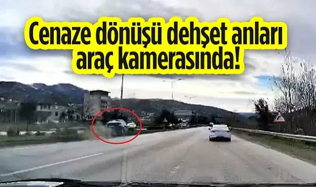 Samsun'da Cenaze Dönüşü Dehşet Anları Araç Kamerasında!