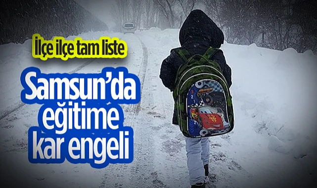 Samsun'da Eğitime Kar Engeli: 14 Ocak'ta Okullar Tatil Edildi