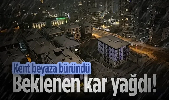 Samsun'da Kar Yağışı Etkisini Artırıyor! Kent Beyaza Büründü...