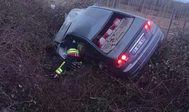 Samsun’da Otomobil Şarampole Yuvarlandı: 3 Yaralı