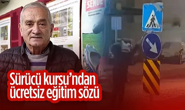 Samsun'da Trafik Tabelalarını Temizleyen Kadir Emin’e Bir Ödül De Sürücü Kursundan: Ücretsiz Ehliyet Sözü!