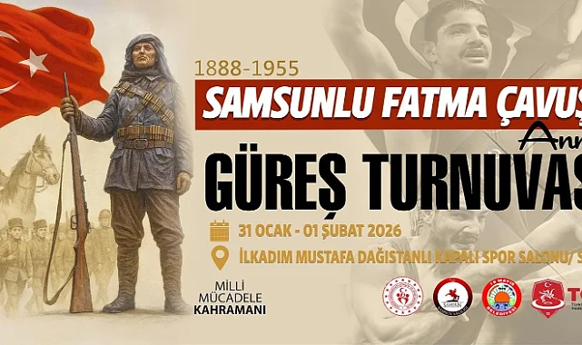 Samsun Fatma Çavuş Uluslararası Güreş Turnuvası Başladı