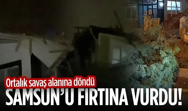 Samsun'da Fırtına Kabusu: Çatılar Uçtu, Ağaçlar Devrildi...