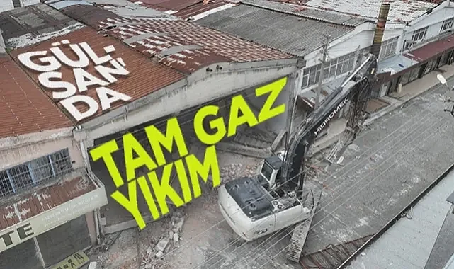 Samsun Gülsan Sanayi Sitesin'de Yıkım Tam Gaz Sürüyor