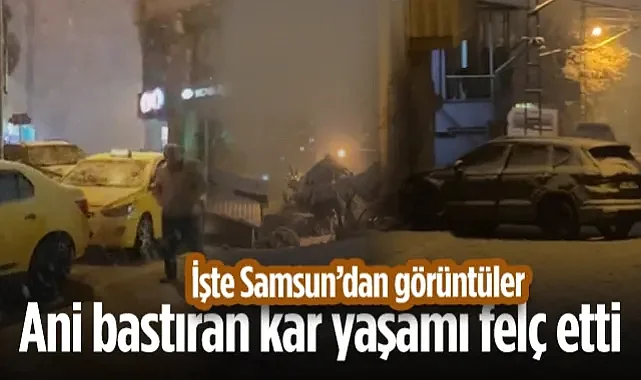 Samsun'da Ani Bastıran Kar Yaşamı Felç Etti