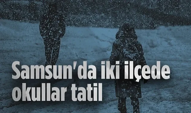 Samsun'un İki İlçesinde Eğitime Kar Tatili Geldi