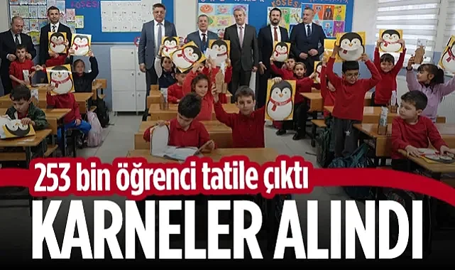 Samsun'da Karne Heyecanı: 253 Bin Öğrenci Yarıyıl Tatiline Çıktı