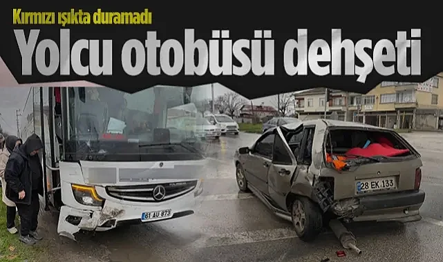 Terme'de Kaza: Otobüs Otomobile Çarptı, 4 Yaralı!