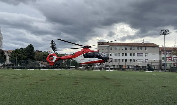 Alaçam'da Kalp Krizi Geçiren Hasta Helikopterle Sevk Edildi