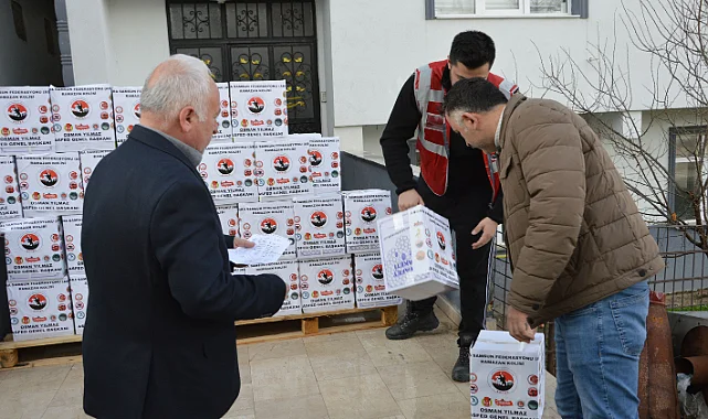 ASFED Havza'da 200 Adet Ramazan Kolisi Dağıttı