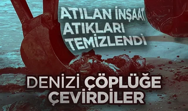 Atakum Sahilinde Çevre Skandalı: Denize Atılan İnşaat Atıkları Temizlendi