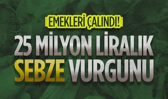 Bafra'da 25 Milyon Liralık Sebze Vurgunu
