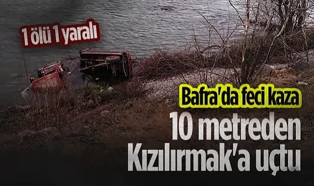 Bafra'da feci kaza: Traktör 10 metreden Kızılırmak'a Uçtu