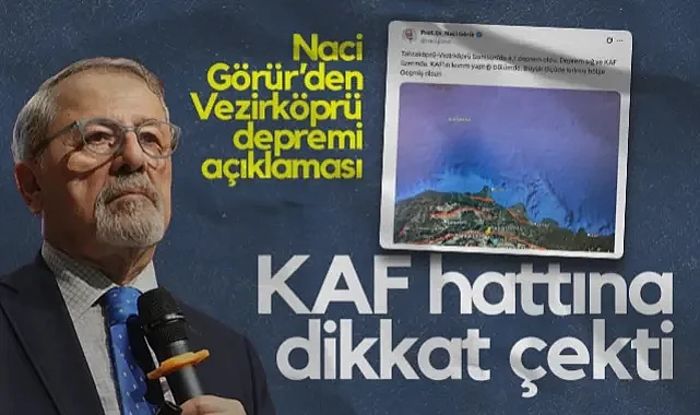 Naci Görür’den Vezirköprü Depremi Açıklaması: KAF Hattına Dikkat Çekti
