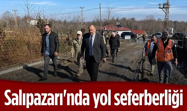 Salıpazarı'nda Yol Seferberliği