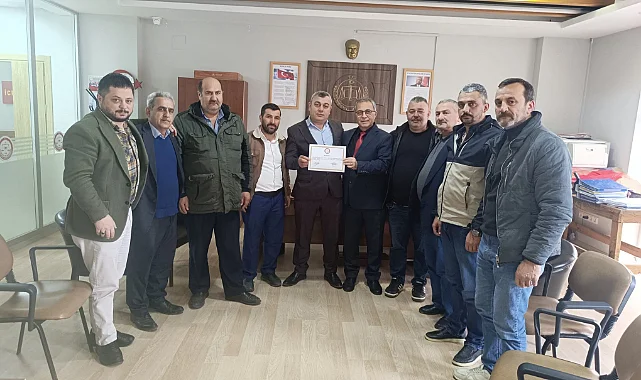 Salıpazarı Şoförler Odası Başkanı İsa Kök Mazbatasını Aldı