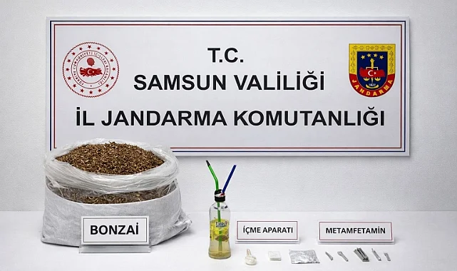  Samsun'da 12 Kilo Bonzai Ele Geçirildi
