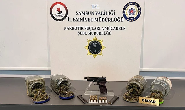 Samsun’da Bir Kişi Uyuşturucu ve Silahla Yakalandı