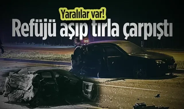 Samsun'da Feci Kaza! Refüjü Aşıp Tırla Çarpıştı: Yaralılar Var...