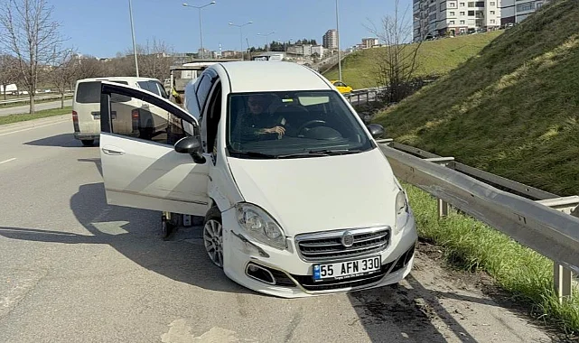 Samsun’da Otomobil Refüjü Aşıp Karşı Şeride Geçti: 1 Yaralı