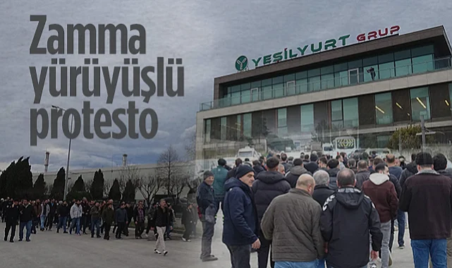Samsun'da Yeşilyurt Demir-Çelik İşçilerinden Yapılan Zamma Yürüyüşlü Protesto