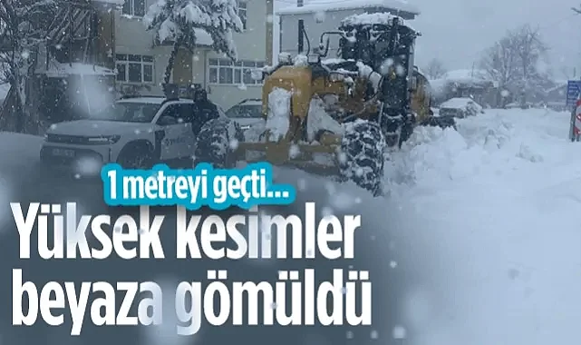 Samsun'un Yüksek Kesimleri Beyaza Gömüldü! Kar Kalınlığı 1 Metreyi Geçti...