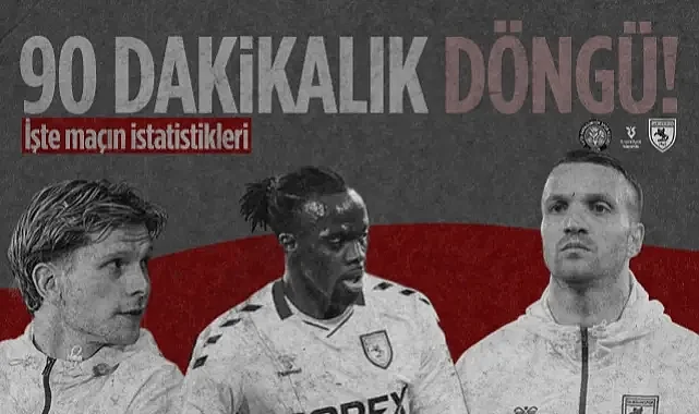 Samsunspor'un Karagümrük Maçında İstatistikleri Şaşırttı! 90 Dakikalık Döngü...