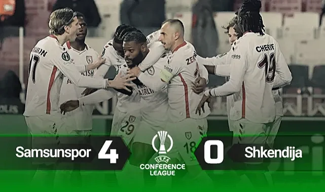 Maç Özeti | Samsunspor Shkendija'yı 4-0 Yendi ve Son 16 Turuna Kaldı