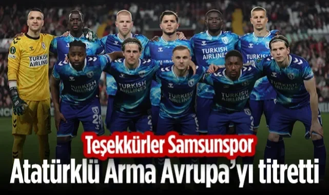 Atatürklü Arma Avrupa'yı Titretti! Teşekkürler Samsunspor!