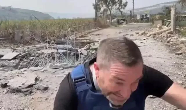 Canlı Yayında Ölümden Döndü! Yanına Füze Düştü
