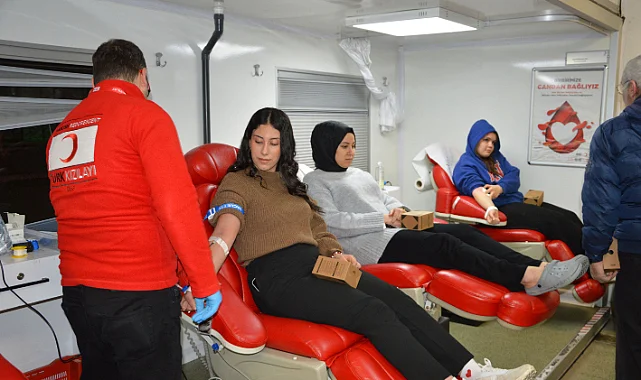 Havza'da KYK Yurdunda İftar Sonrası Kan Bağışı Çalışması Yapıldı
