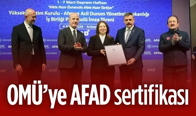 OMÜ Arama Kurtarma Ekibi AFAD Akreditasyon Sertifikası Alındı