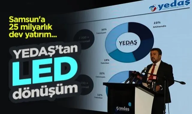 Samsun'a 25 Milyarlık Dev Yatırım... YEDAŞ'tan LED Dönüşüm