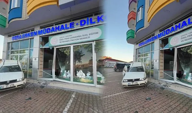 Samsun Çarşamba'da Hafif Ticari Aracın Devrilme Anı Kamerada