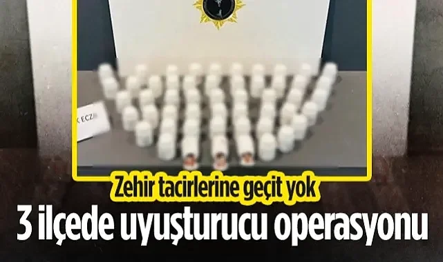 Samsun'da 3 İlçede Uyuşturucu Operasyonu