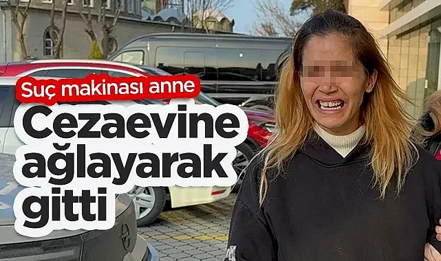 Samsun'da 60 Suç Kaydı Bulunan 8 Çocuk Annesi Kadın Cezaevine Ağlayarak Gitti