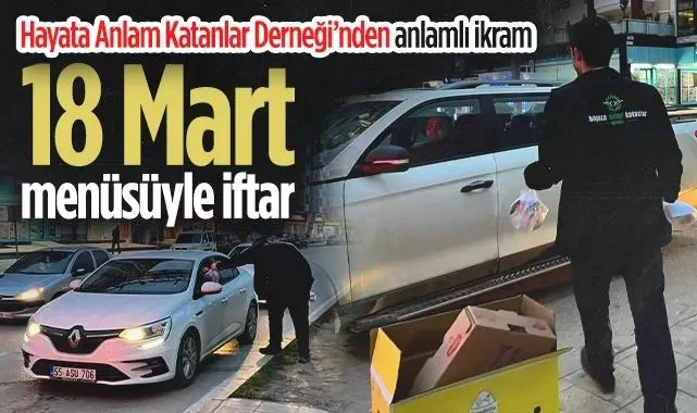 Samsun'da Anlamlı İftar: 18 Mart'ın 'Çanakkale Menüsü' Vatandaşla Buluştu