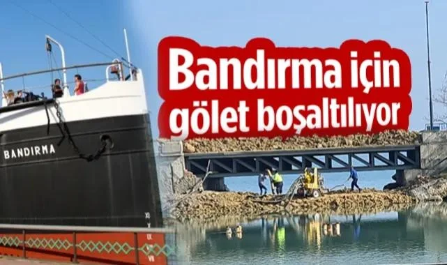 Samsun'da Bandırma Vapuru İçin Gölet Boşaltılıyor