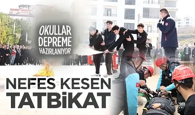 Samsun'da Deprem Haftası Seferberliği: Okullarda Tahliye Tatbikatı Gerçekleştirildi