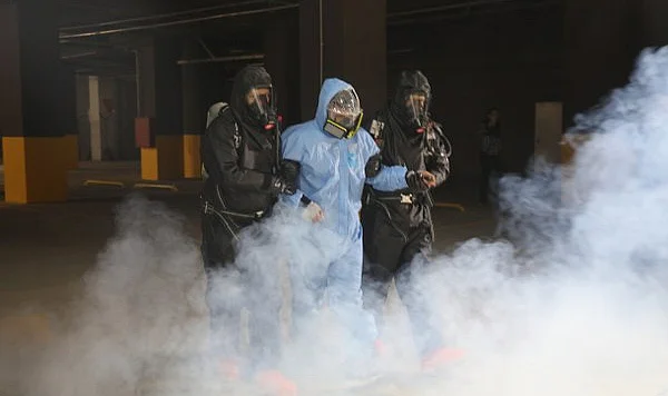 Samsun'da Gerçeği Aratmayan Tatbikat: Kimyasal Sızıntıya Tam Koruma