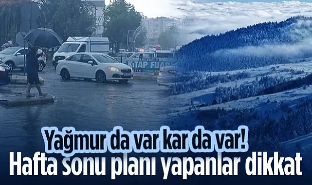 Samsun'da Hafta Sonu Planı Yapanlar Dikkat! Yağmur da Var Kar da Var...