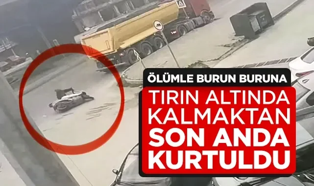 Samsun'da Ölümle Burun Buruna: Motosikletçinin Facianın Eşiğinden Döndüğü O Anlar Kamerada