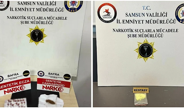 Samsun’da Uyuşturucu Operasyonu: 3 Bin 444 Sentetik Ecza Ele Geçirildi