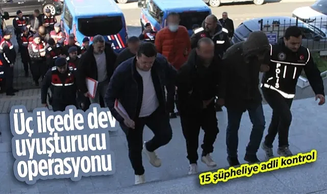 Samsun'da Uyuşturucu Operasyonunda 15 Şüpheliye Adli Kontrol