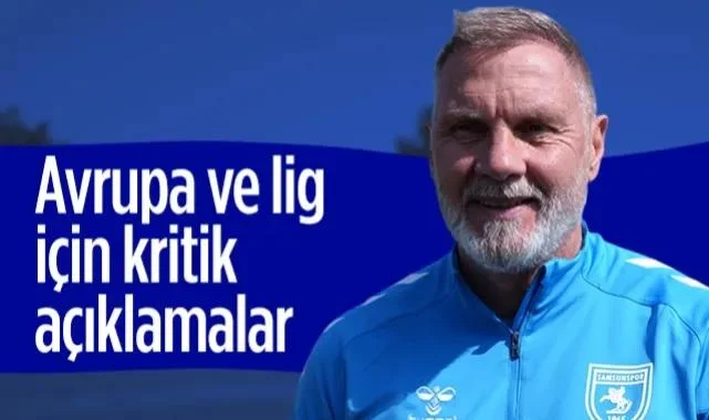 Samsunspor'un Hocası Fink'ten Avrupa ve Süper Lig Açıklaması