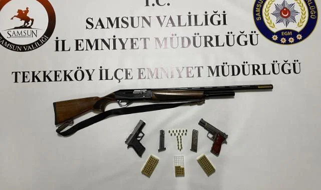 Tekkeköy'de Silah Operasyonu: Bir Evden Cephanelik Çıktı