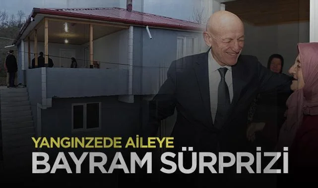 Terme'de Yangınzede Aileye Bayram Sürprizi: Yanan Ev Belediye Tarafından Yenilendi