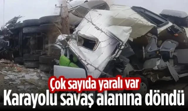 Vezirköprü'de Dehşet Anları: Freni Boşalan Kamyon 6 Aracı Ezdi! Çok Sayıda Yaralı Var